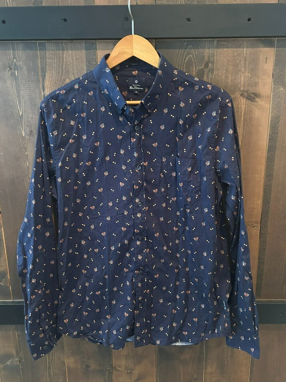 Ben Sherman Scattered Floral Print Shirt Men's Size M